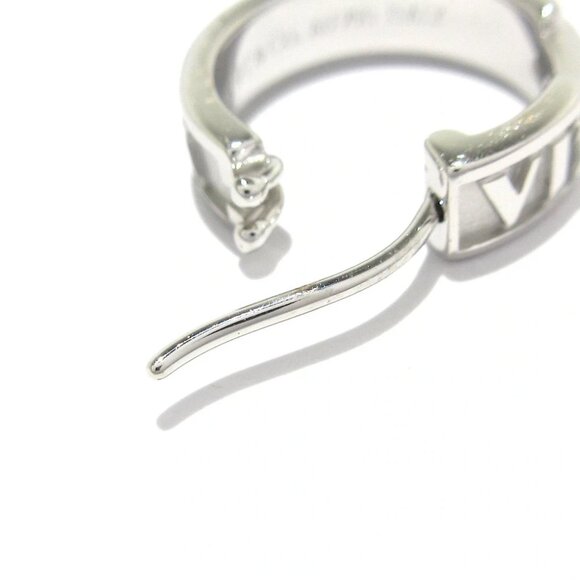 Auth TIFFANY & Co. Atlas - 18K White Gold Diamond Earrings - Picture 3 of 5